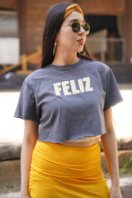 Load image into Gallery viewer, FELIZ Tee (CROPPED TOP)
